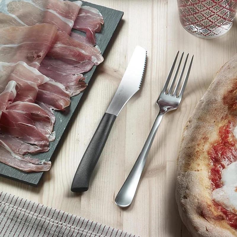 10 cm - Prima Collection Coltello Pizza In Acciaio Inox - Set 12 Pz
