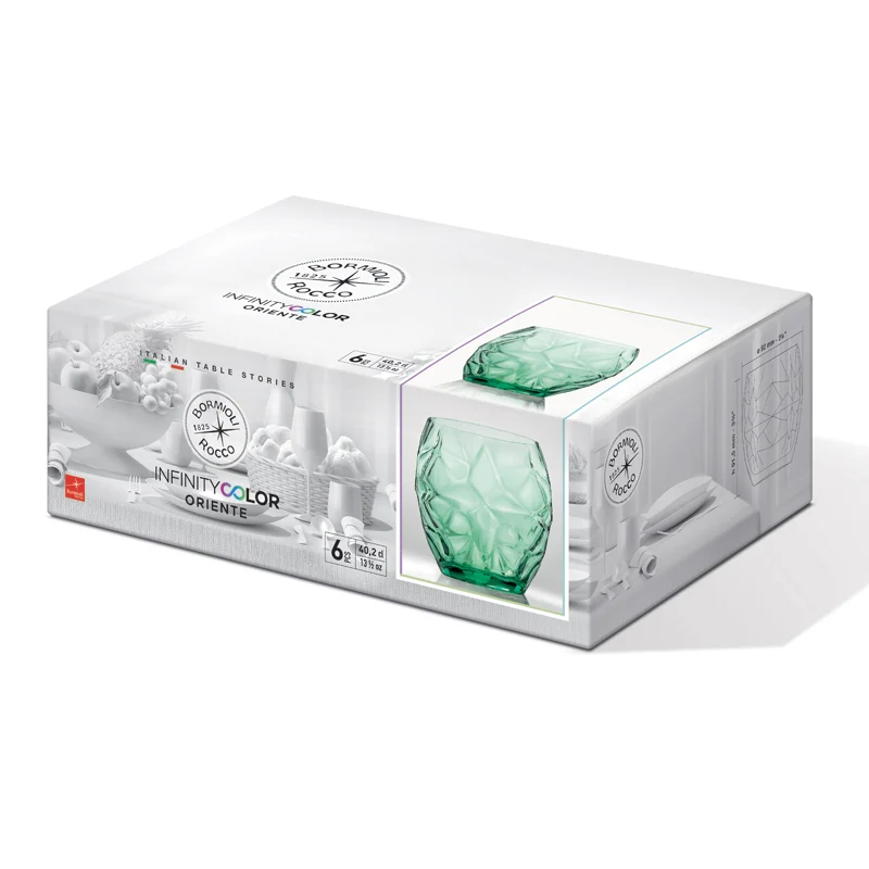 40 cl - Oriente Bicchiere Acqua In Vetro - Set 6 Pz