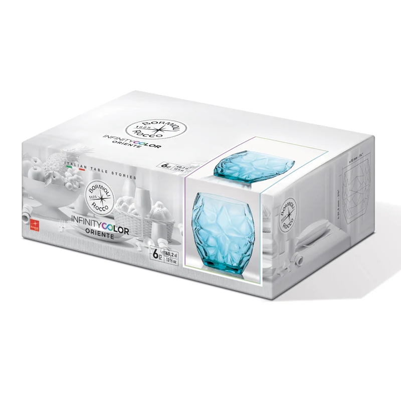 40 cl - Oriente Bicchiere Acqua In Vetro - Set 6 Pz