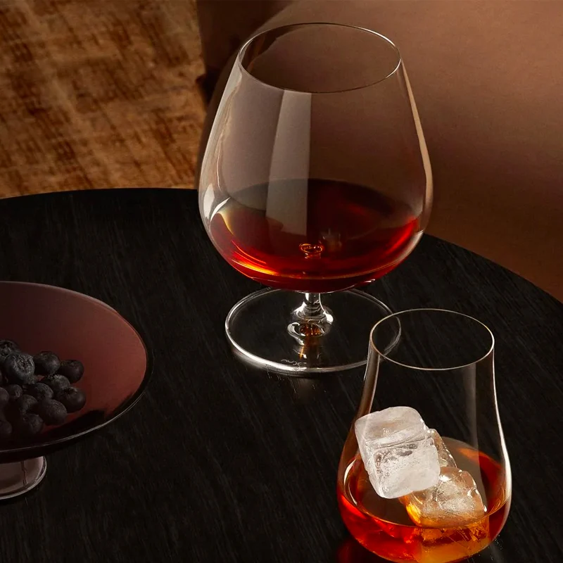 94 cl - Vintage Calice Cognac In Vetro - Set 6 Pz