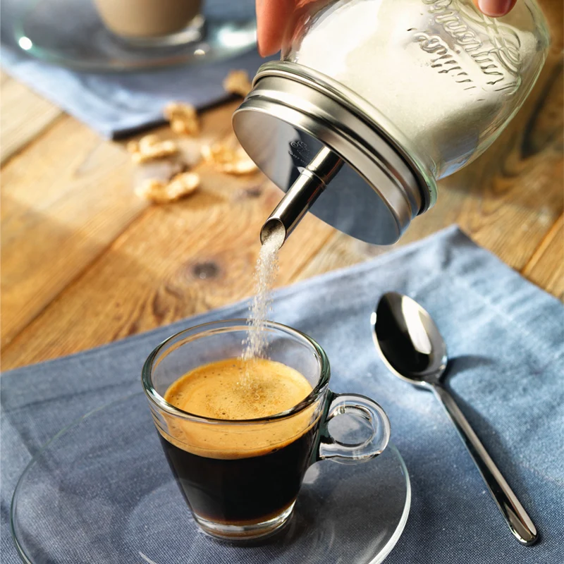 25 cl - Quattro Stagioni Genietti Vasetto In Vetro Con Tappo Dosatore Zucchero