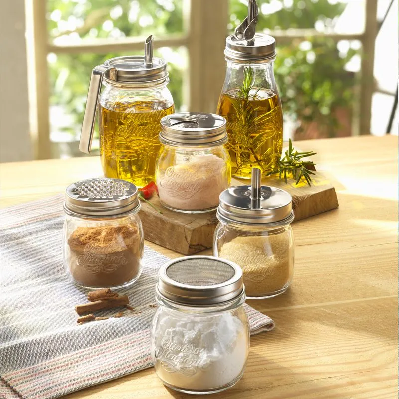 25 cl - Quattro Stagioni Genietti Vasetto In Vetro Con Tappo Setaccio