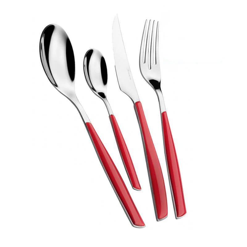 Glamour Servizio Posate Acciaio Inox e SAN - Set 24 Pz