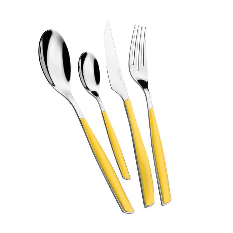 Glamour Servizio Posate Acciaio Inox e SAN - Set 24 Pz