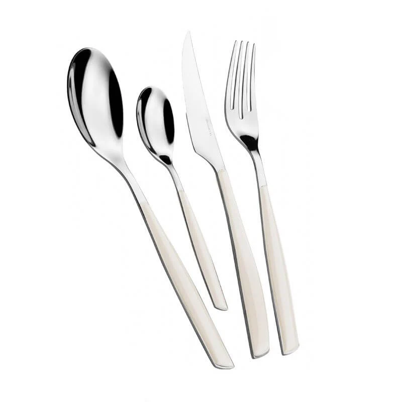 Glamour Servizio Posate Acciaio Inox e SAN - Set 24 Pz