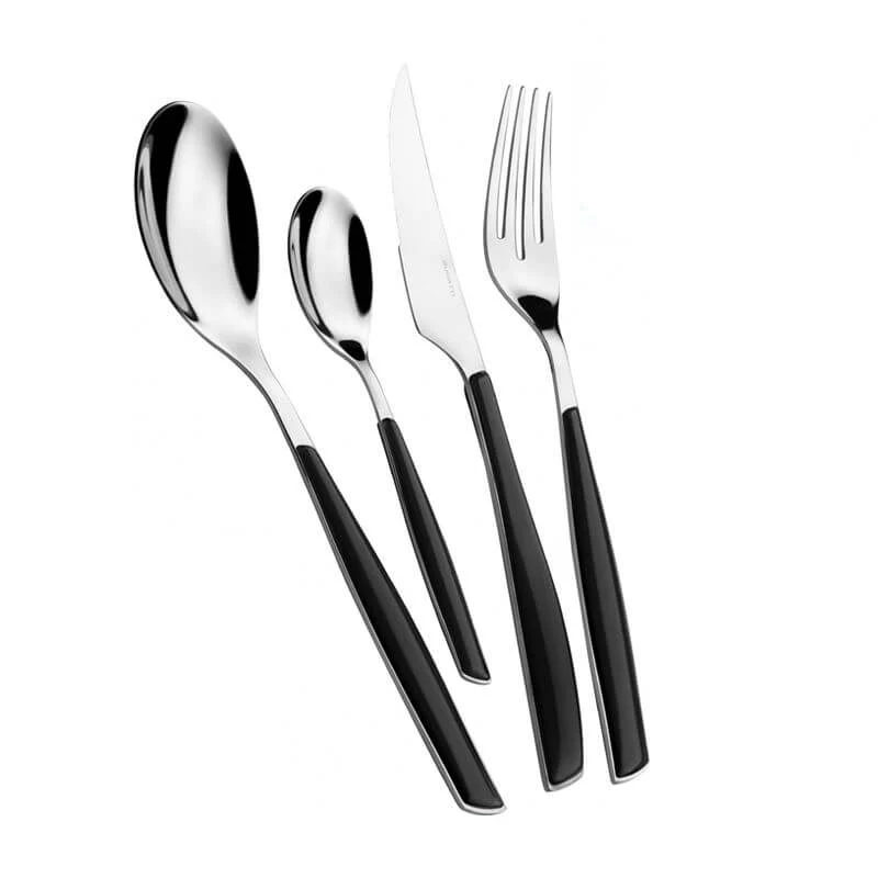 Glamour Servizio Posate Acciaio Inox e SAN - Set 24 Pz