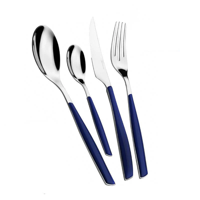 Glamour Servizio Posate Acciaio Inox e SAN - Set 24 Pz