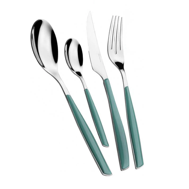 Glamour Servizio Posate Acciaio Inox e SAN - Set 24 Pz