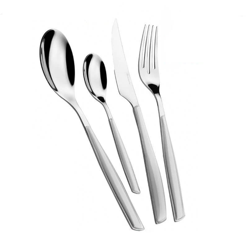 Glamour Servizio Posate Acciaio Inox e SAN - Set 24 Pz