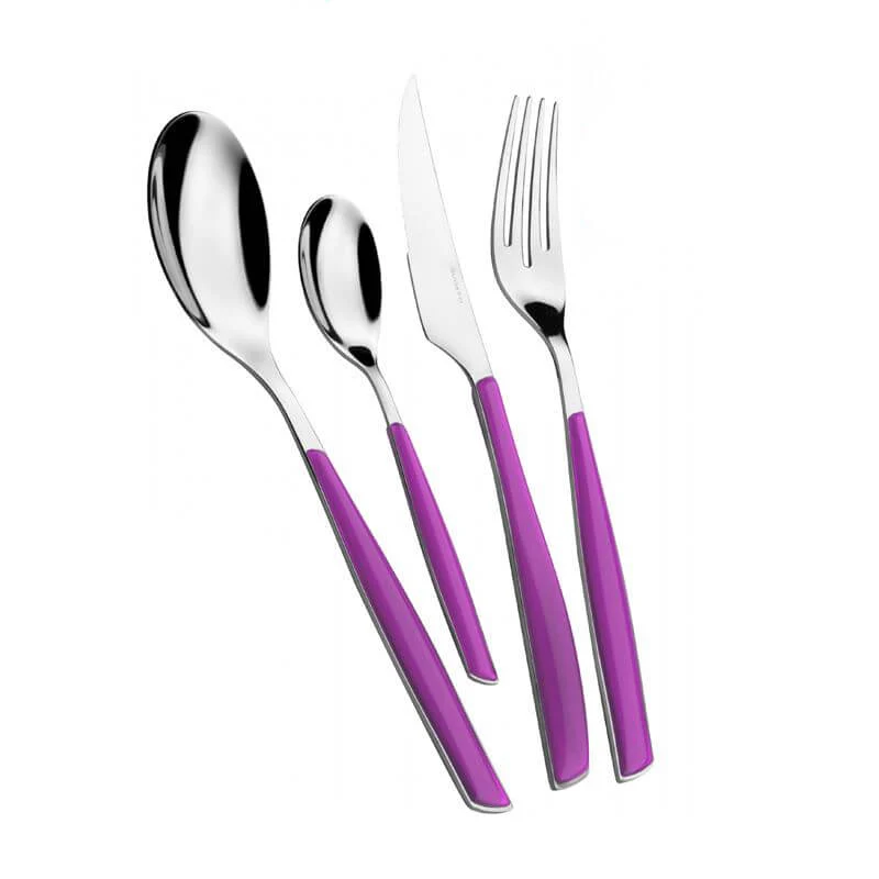 Glamour Servizio Posate Acciaio Inox e SAN - Set 24 Pz