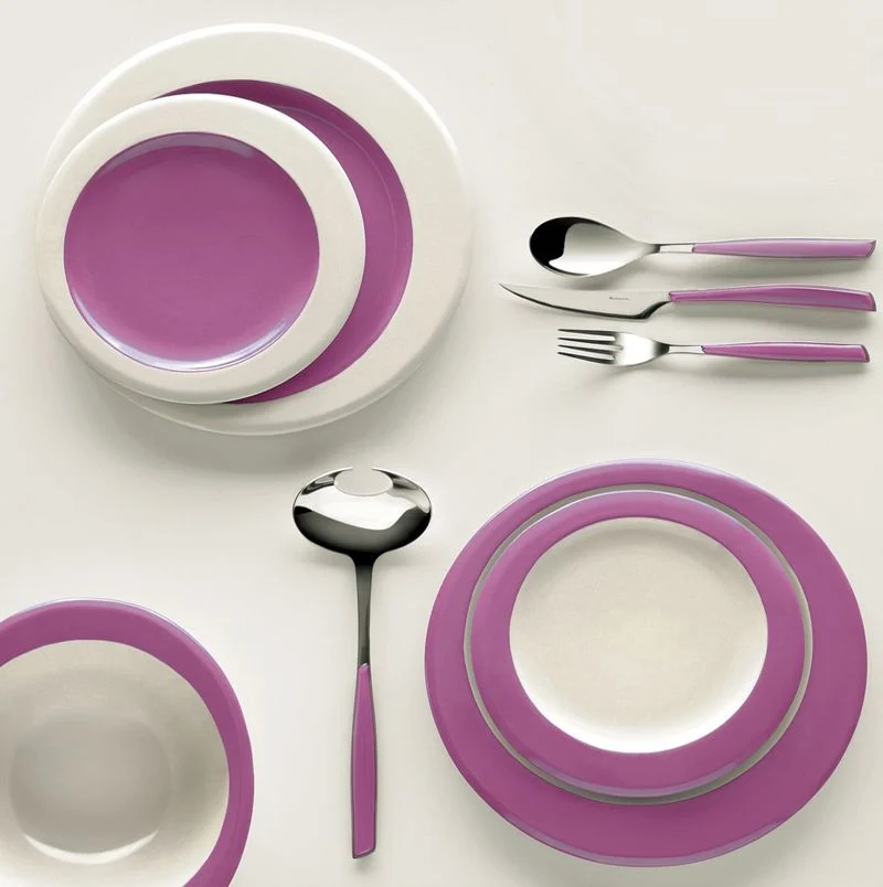 Glamour Servizio Posate Acciaio Inox e SAN - Set 24 Pz