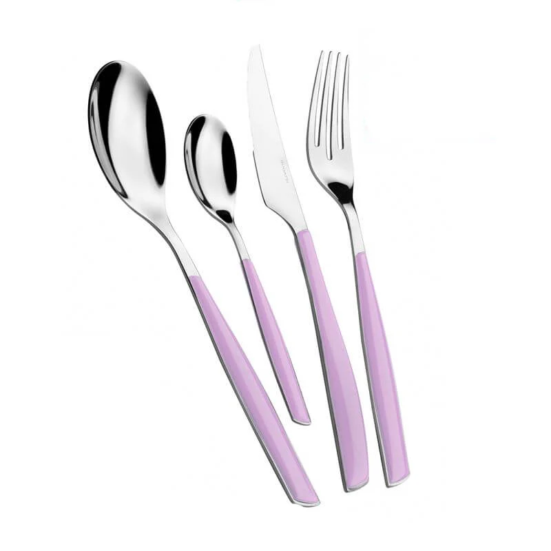 Glamour Servizio Posate Acciaio Inox e SAN - Set 24 Pz