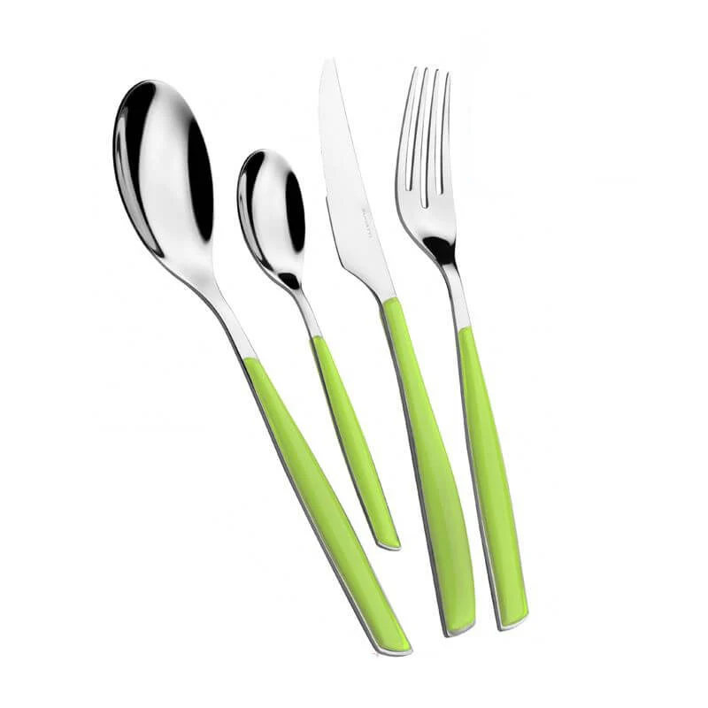 Glamour Servizio Posate Acciaio Inox e SAN - Set 24 Pz
