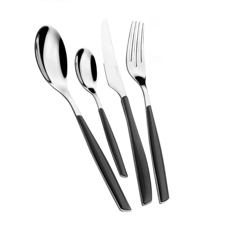Glamour Servizio Posate Acciaio Inox e SAN - Set 24 Pz