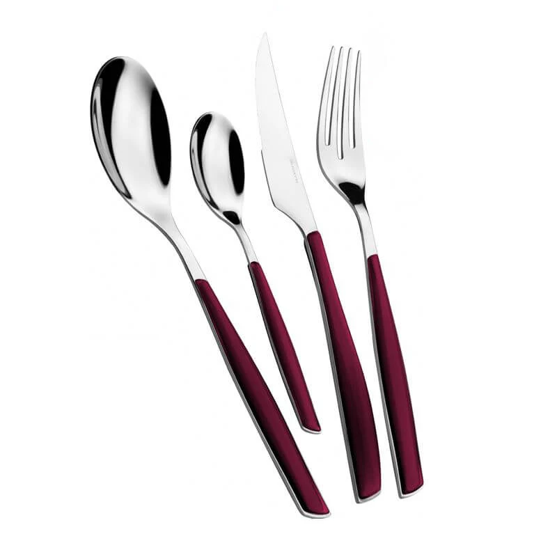 Glamour Servizio Posate Acciaio Inox e SAN - Set 24 Pz