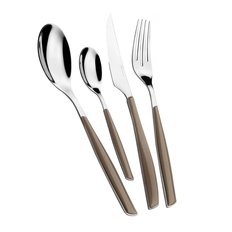 Glamour Servizio Posate Acciaio Inox e SAN - Set 24 Pz