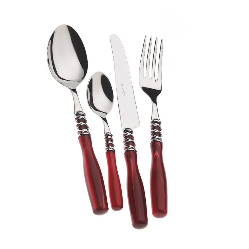 Arianna Servizio Posate Ghiera Cromata Acciaio Inox - Set 24 Pz