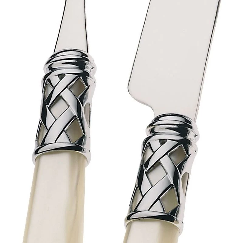 Aladdin Servizio Posate Ghiera Cromata Acciaio Inox e Acrilico - Set 24 Pz