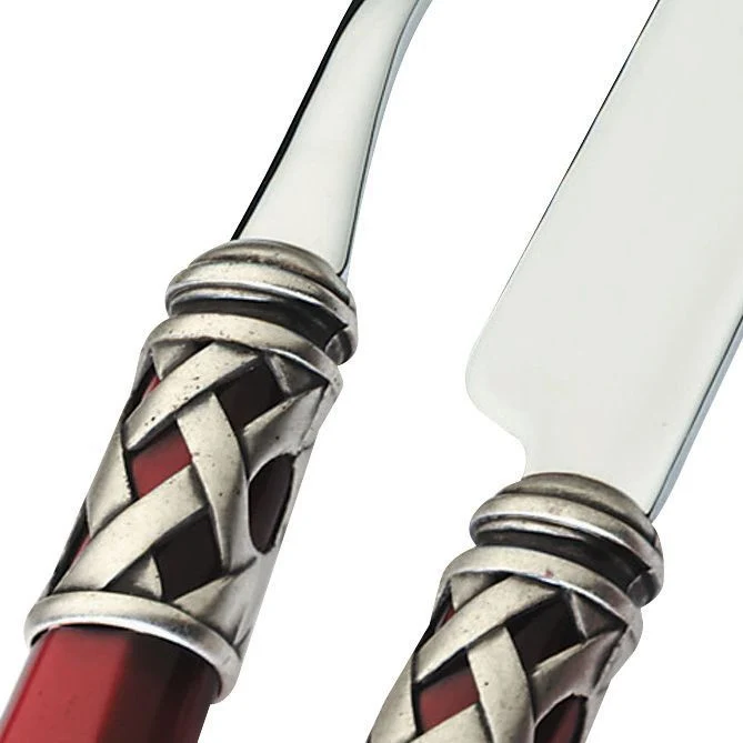 Aladdin Servizio Posate Ghiera Argentata Acciaio Inox e Acrilico - Set 24 Pz
