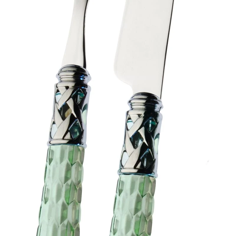 Bohemia Servizio Posate Ghiera Cromata Acciaio Inox - Set 24 Pz
