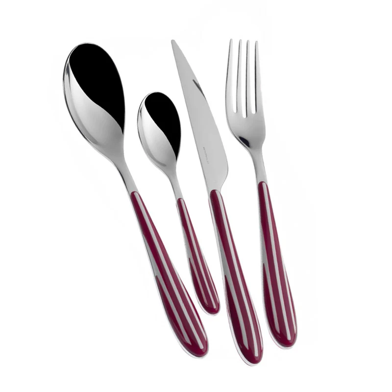 Zebra Servizio Posate Acciaio Inox e ABS - Set 24 Pz