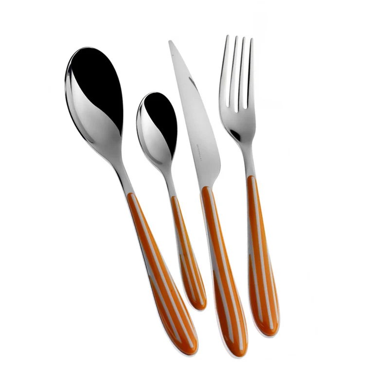 Zebra Servizio Posate Acciaio Inox e ABS - Set 24 Pz
