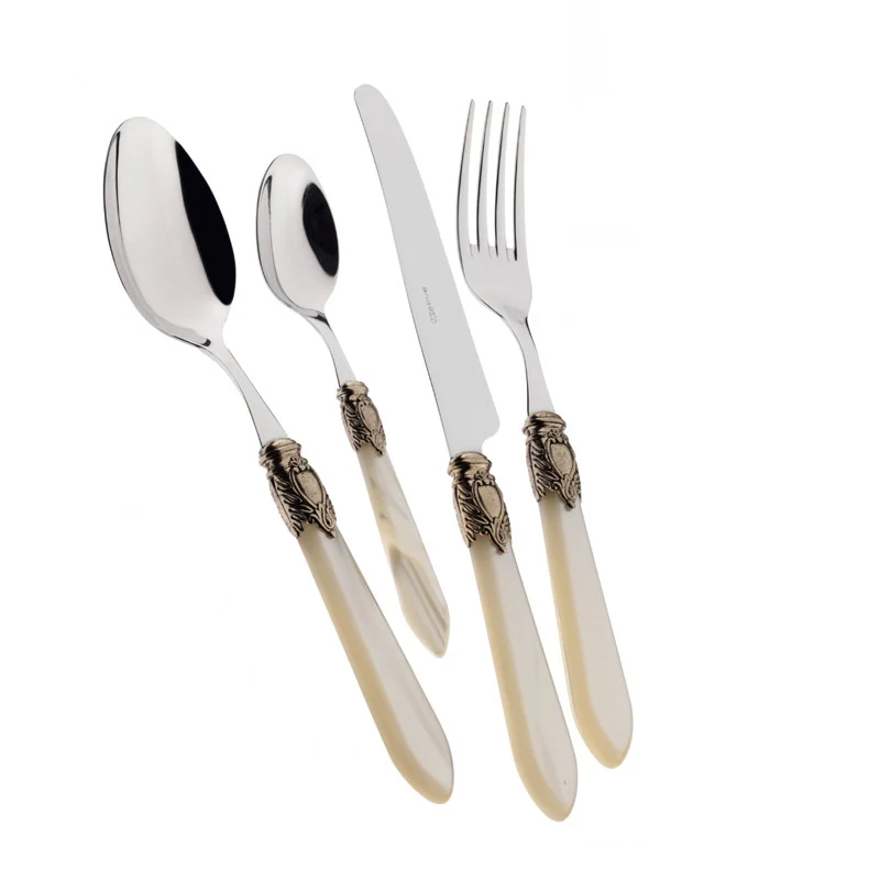 Oxford Servizio Posate Ghiera Dorata Acciaio Inox - Set 24 Pz