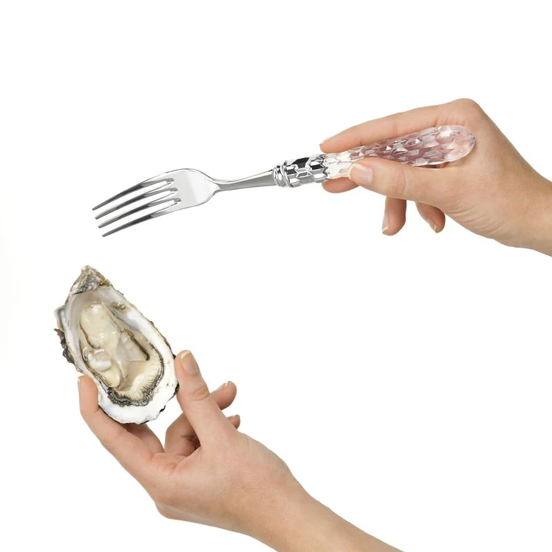 Cristallo Servizio Posate Ghiera Cromata Acciaio Inox - Set 24 Pz