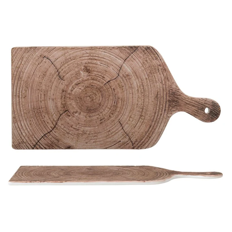 Tagliere Rettangolare In Porcellana Effetto Legno - Set 4 Pz