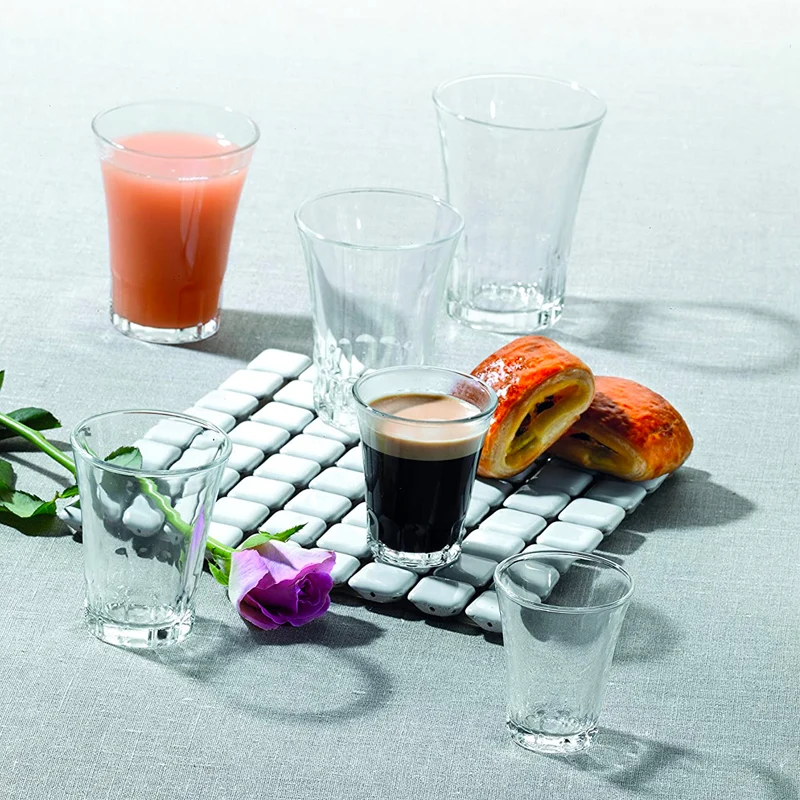 7 cl - Amalfi Bicchierino Caffé In Vetro Temperato - Set 4 Pz