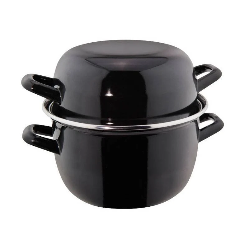 Cocotte Per Molluschi In Porcellana Con Coperchio In Ferro
