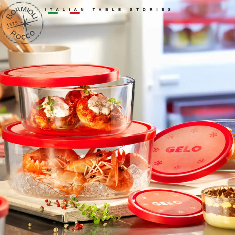 Gelo Set Contenitori Per Alimenti In Vetro - Set 3 Pz