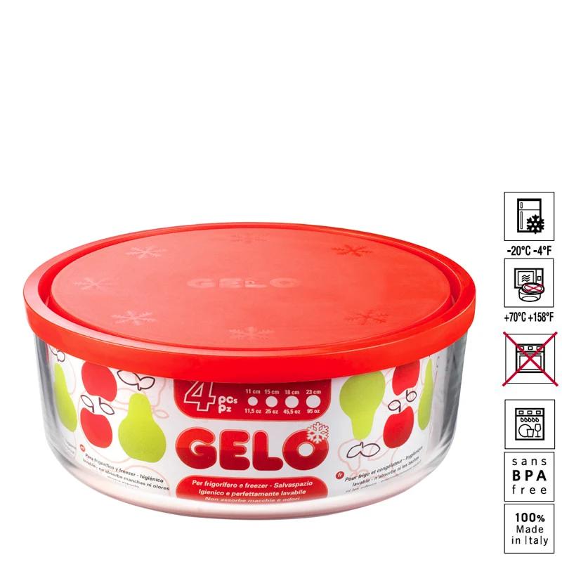 Gelo Set Contenitore Per Alimenti In Vetro - Set 4 Pz