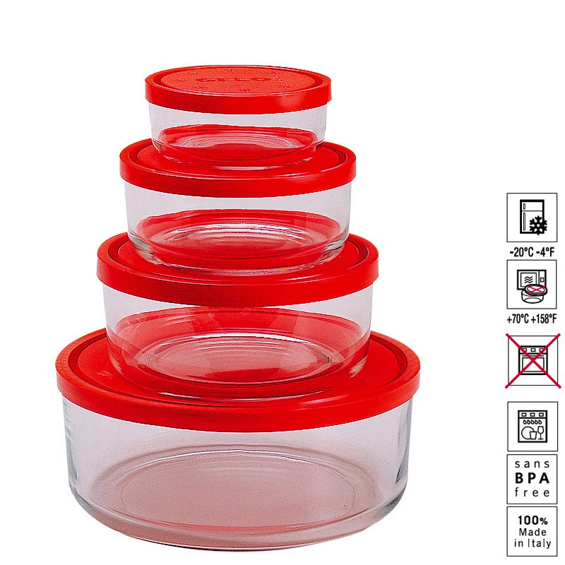 Gelo Set Contenitore Per Alimenti In Vetro - Set 4 Pz