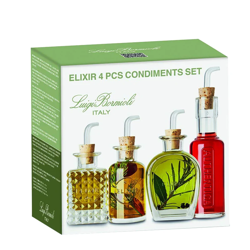 Mixology Set Condimento In Vetro - Set 4 Pz