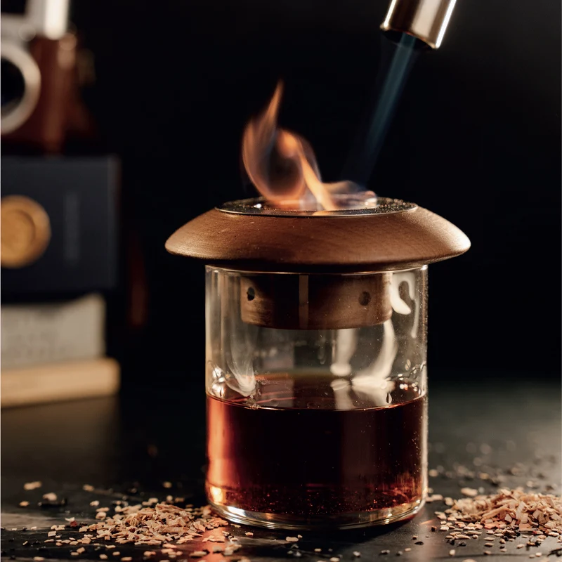 Whisky Smoker Affumicatore In Legno Con Filtro In Acciaio
