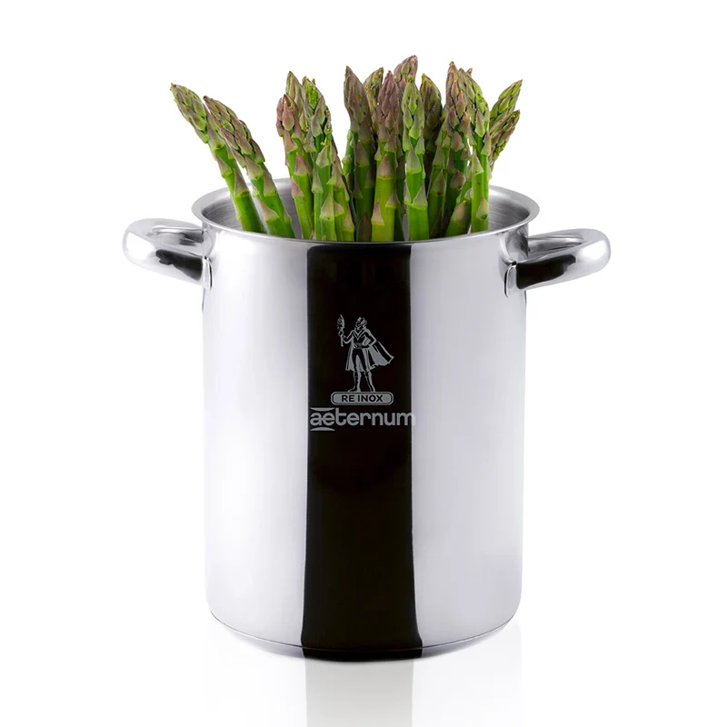 16 cm - La Divina ReInox Pentola Alta - Asparagera Con Coperchio In Acciaio Inox