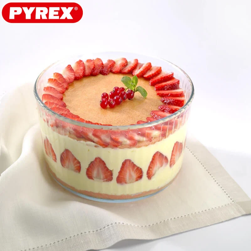 21 cm - Bake & Enjoy Stampo Soufflè Rotondo In Vetro Borosilicato