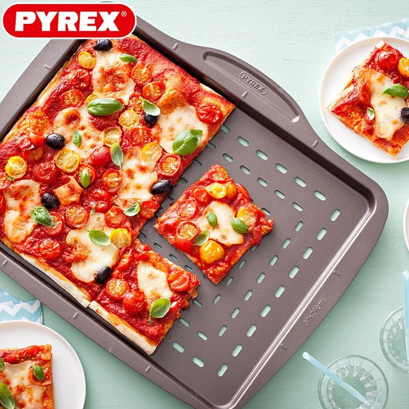 37x29 cm - Asimetria Teglia Pizza Rettangolare Antiaderente