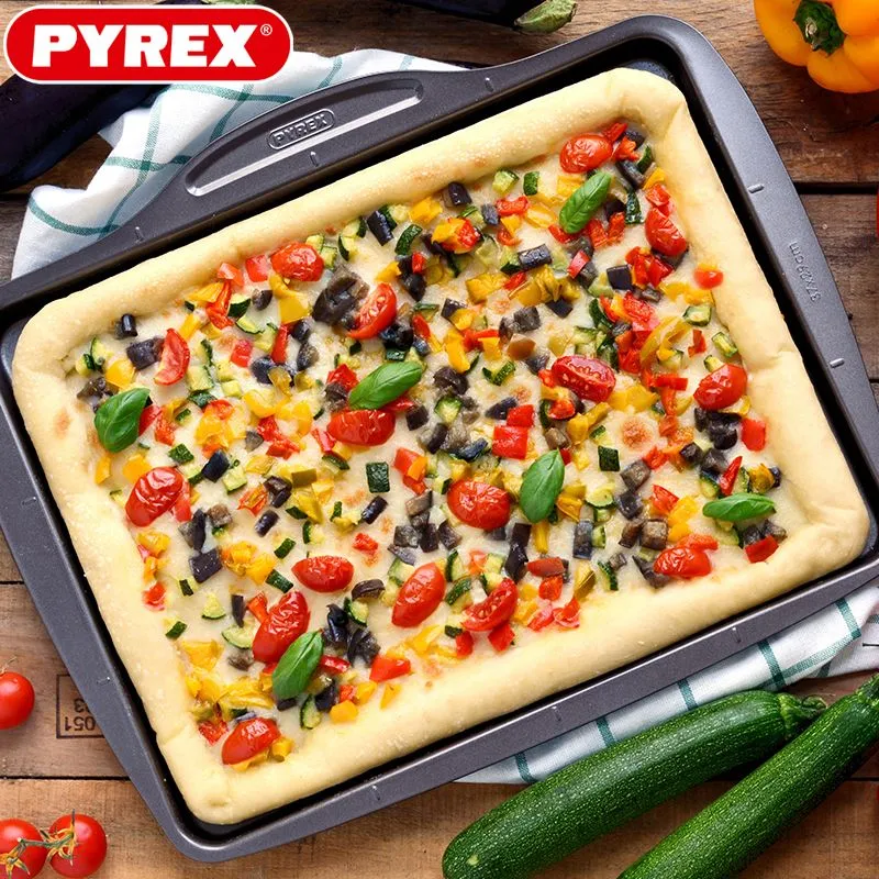 37x29 cm - Asimetria Teglia Pizza Rettangolare Antiaderente