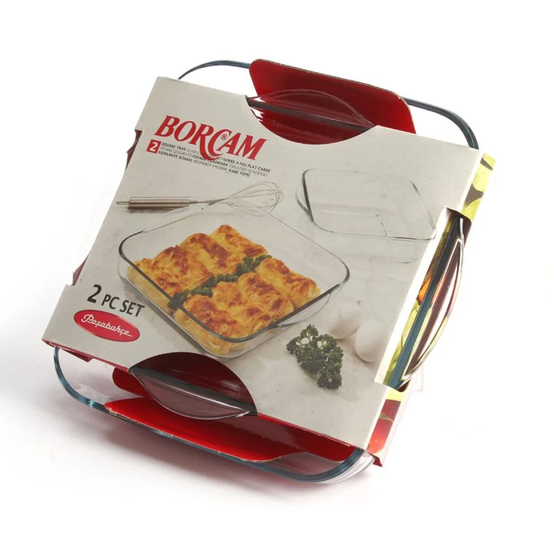 Borcam Set Pirofile Quadrate In Vetro Borosilicato - Set 2 Pz