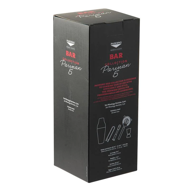 Parisienne Set Mixology In Acciaio Inox Set 5 Pz