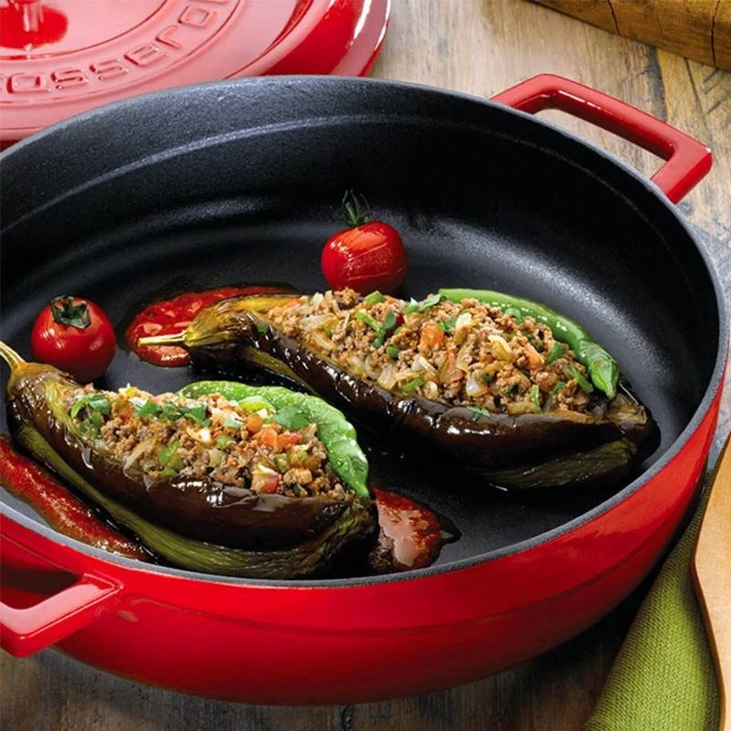 Casseruola Bassa Rotonda In Ghisa Smaltata