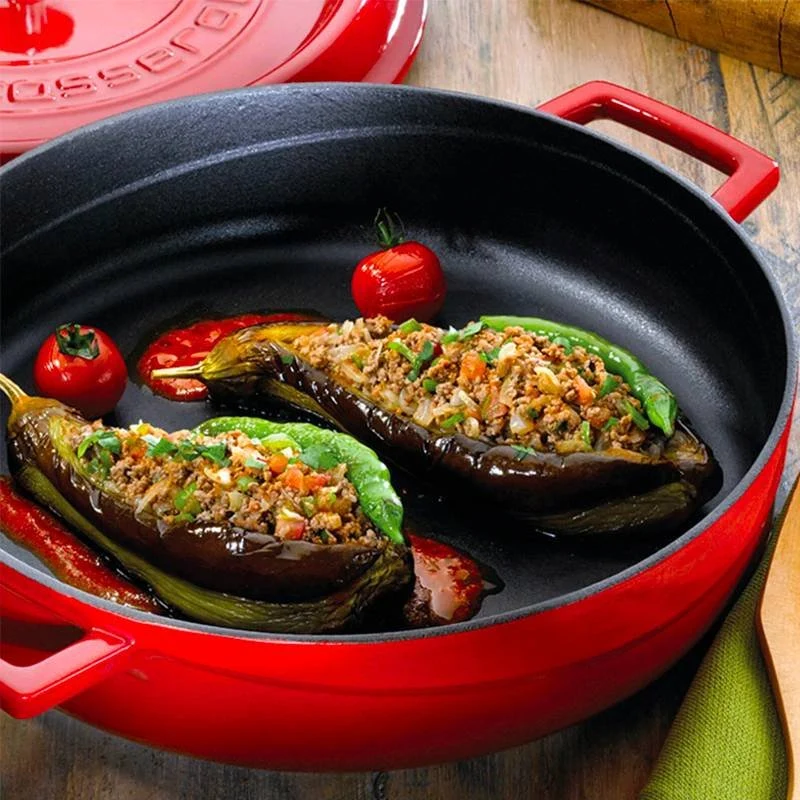Casseruola Bassa Rotonda In Ghisa Smaltata