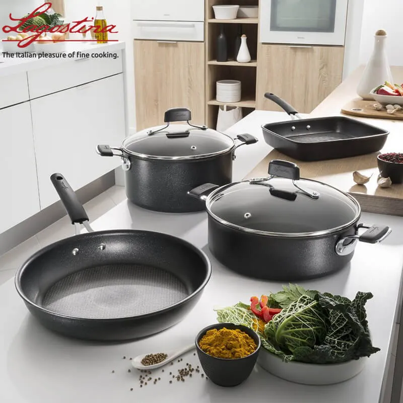 Tempra Titanium Extreme Casseruola Alta Antiaderente In Alluminio Con Coperchio