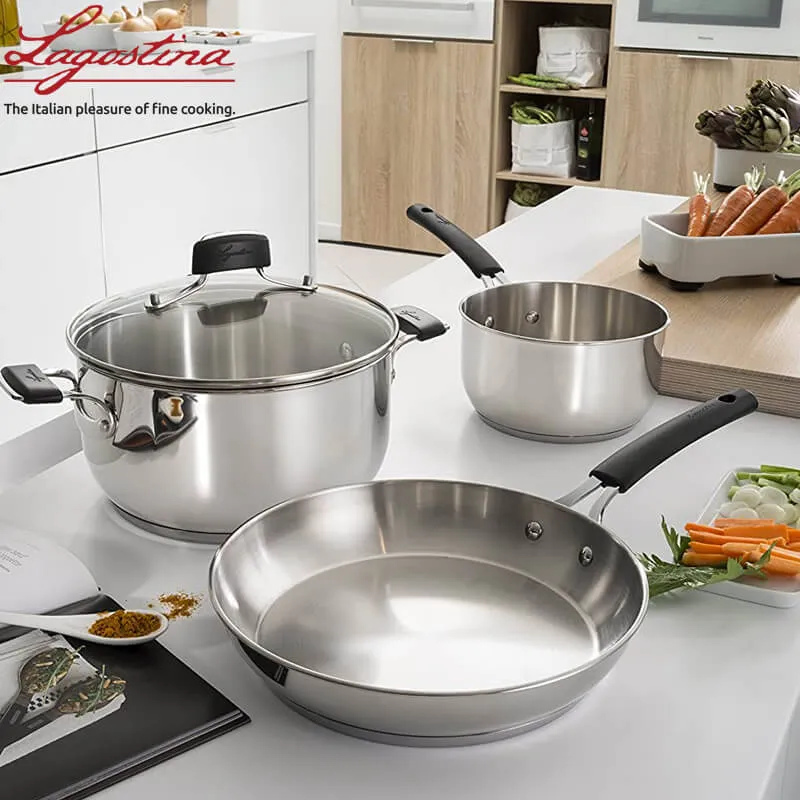 Tempra Set Pentole In Acciaio Inox - Set 6 Pz