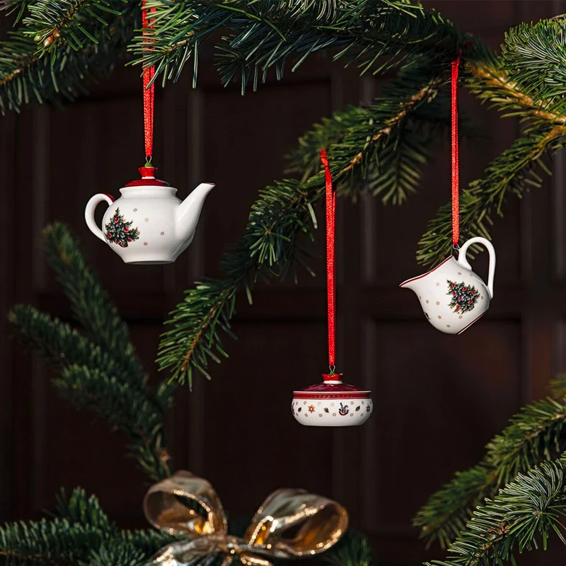 Toy's Delight Set Caffè Decorativo In Porcellana Decorata - Set 3 Pz