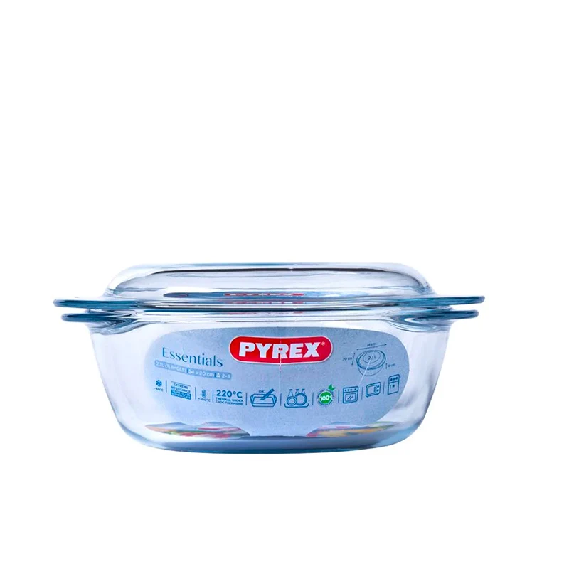 Essential Casseruola Con Coperchio In Vetro Borosilicato