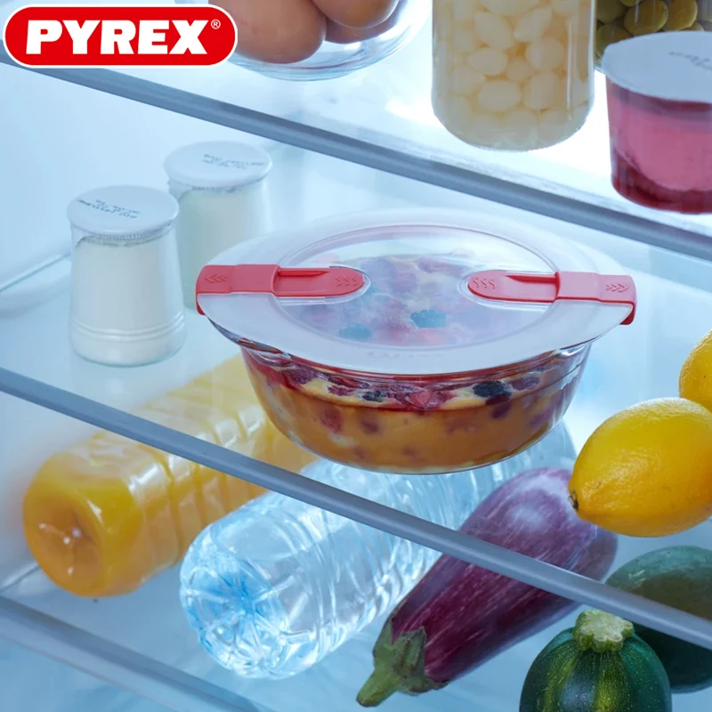 Cook & Heat Contenitore Per Alimenti Rotondo In Vetro Borosilicato Con Coperchio con valvola a vapore