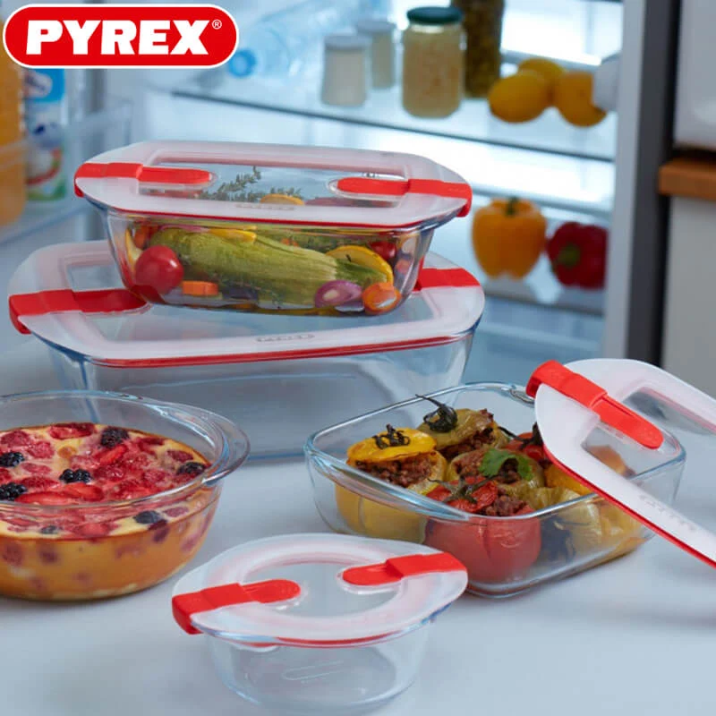 Cook & Heat Contenitore Per Alimenti Rettangolare In Vetro Borosilicato Con Coperchio con valvola a vapore